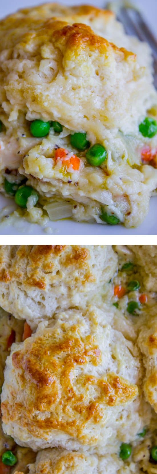 Chicken Pot Pie with Flaky Biscuit Topping from The Food Charlatan