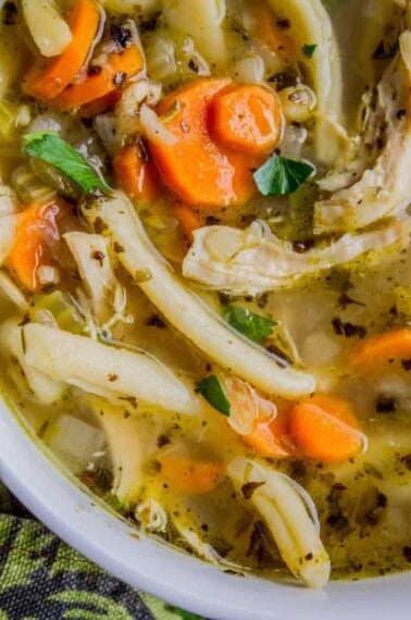 Chicken Noodle Soup with Homemade Noodles from The Food Charlatan