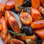 Apple Cider Roasted Carrots with Plums from The Food Charlatan