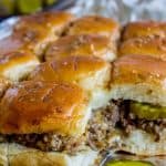Easy Cheesy Cheeseburger Sliders from The Food Charlatan