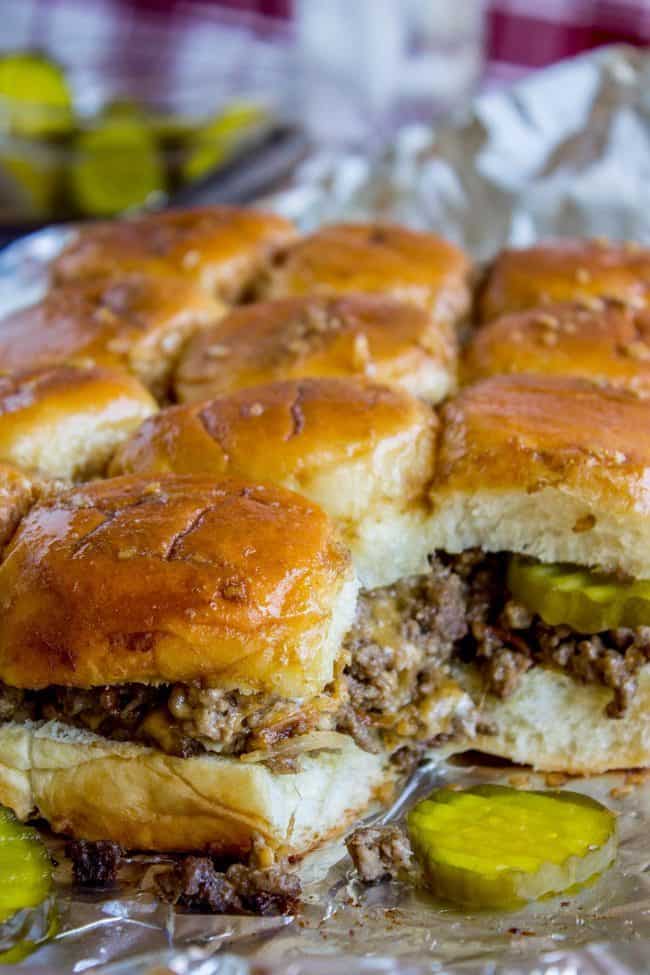 Easy Cheesy Cheeseburger Sliders from The Food Charlatan