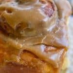 Pumpkin Cinnamon Rolls with Caramel Cream Cheese Frosting from The Food Charlatan