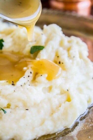 Aunt Shirley's Famous Creamy Mashed Potatoes from The Food Charlatan