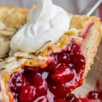 Cranberry Cherry Pie with almonds