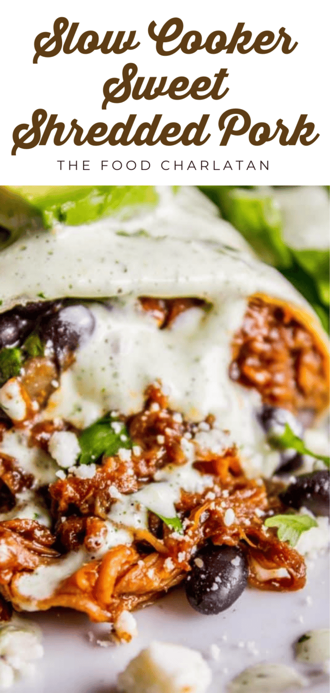 Cafe Rio Sweet Shredded Pork for Burritos (Slow Cooker/Instant Pot)
