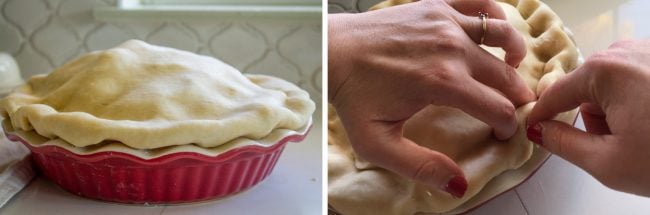 how to crimp pie crust.