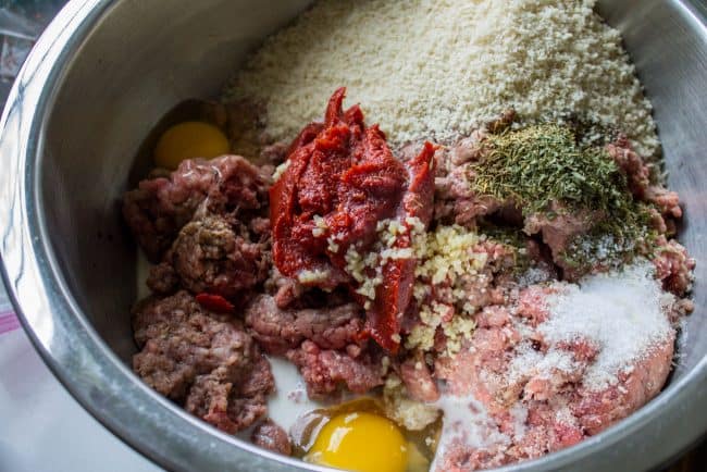 meatloaf ingredients in a bowl
