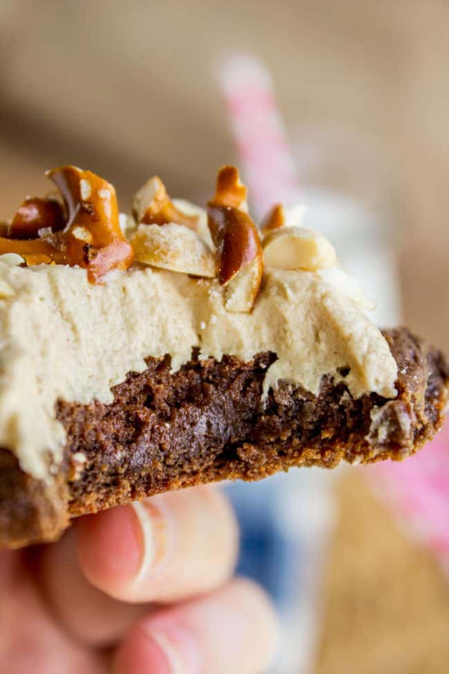 chocolate cookies with peanut butter frosting
