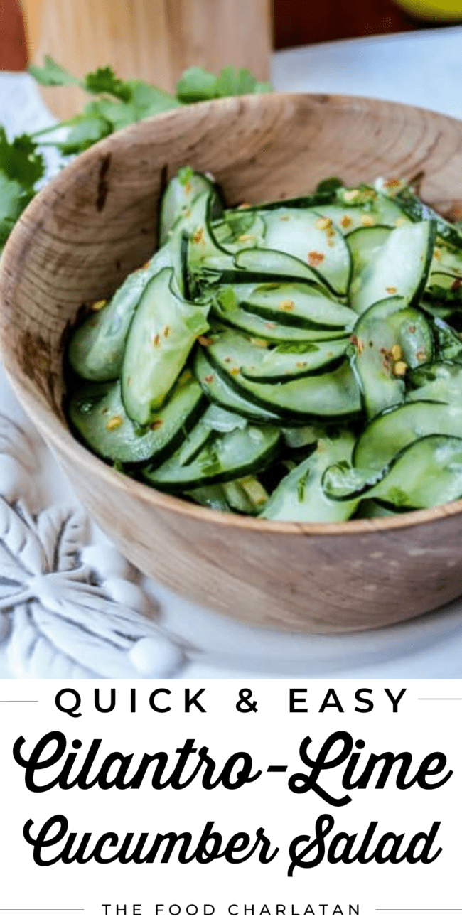 Mexican cilantro lime cucumber salad.