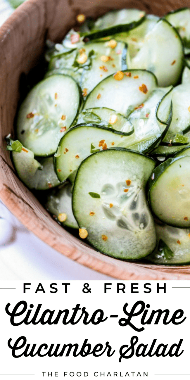 cilantro lime cucumber salad.