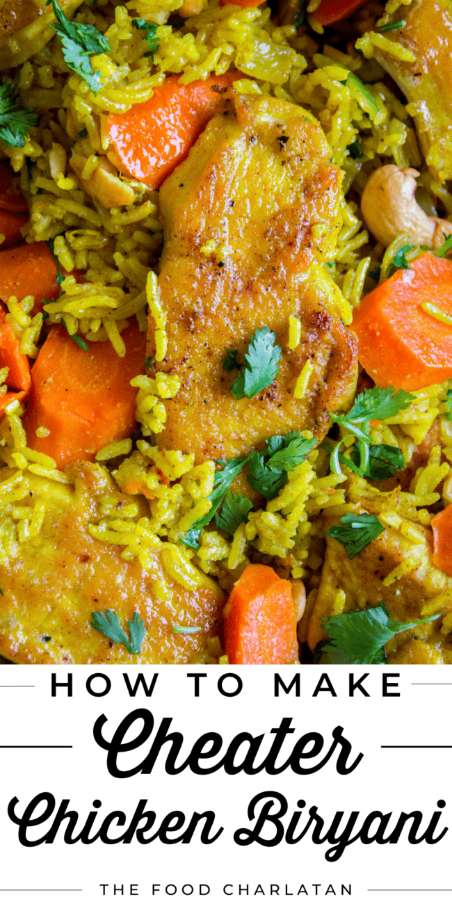 chicken biryani.