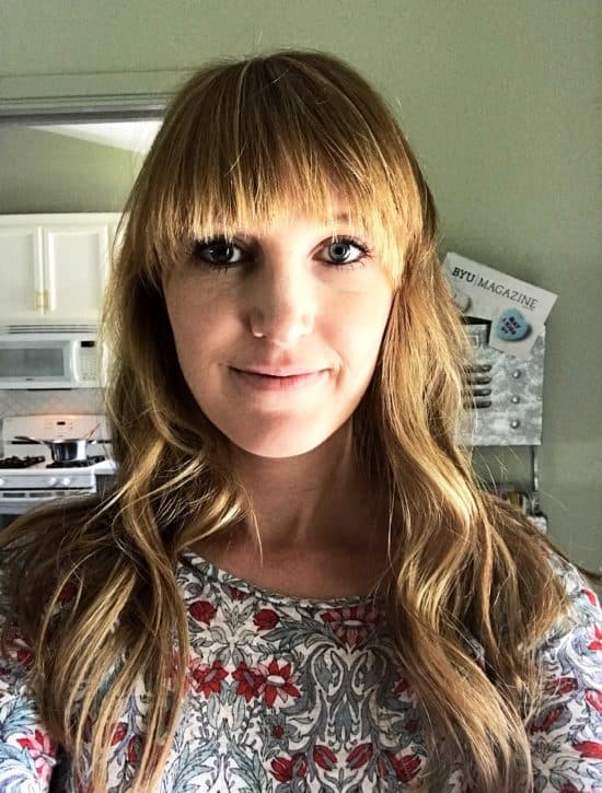 woman with bangs.
