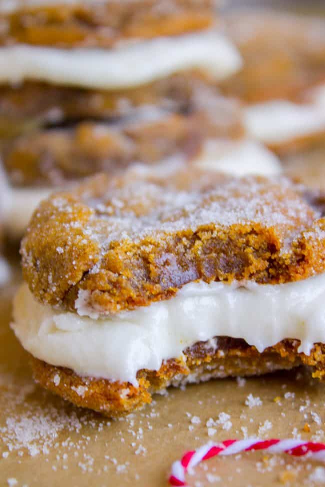 molasses cookie with bite
