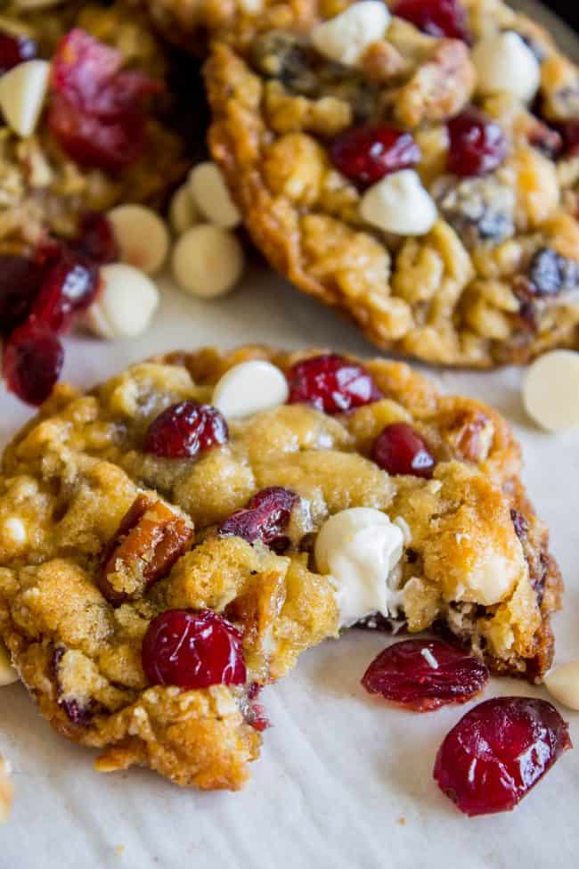 white chocolate cranberry oatmeal cookies