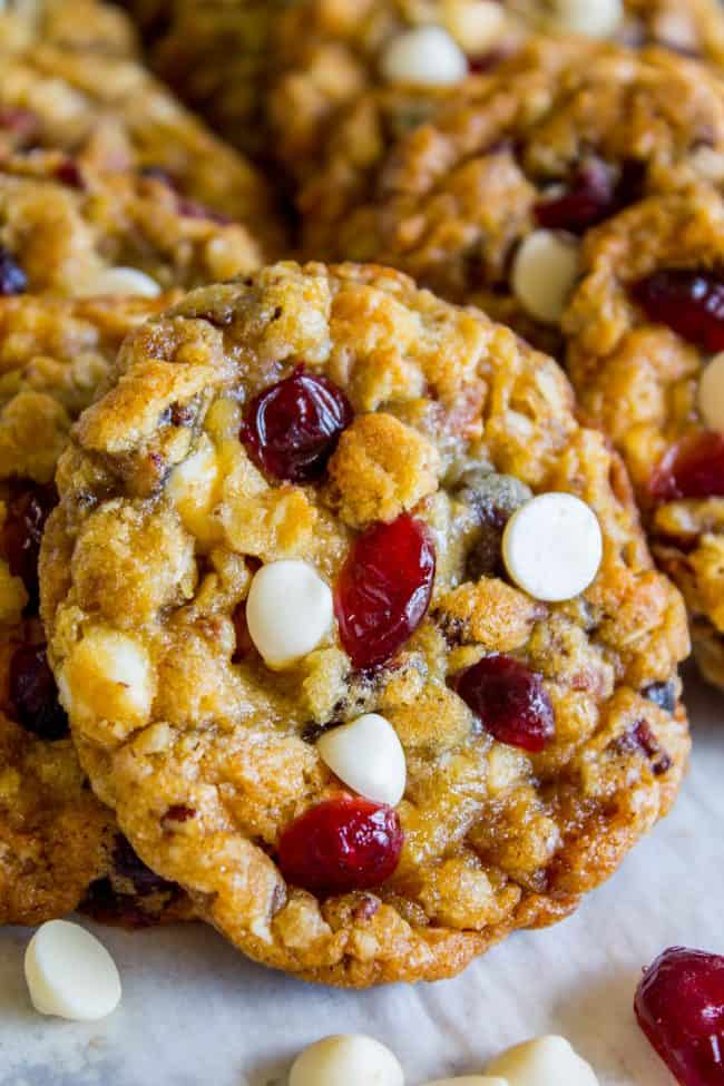 oatmeal cranberry white chocolate chip cookies