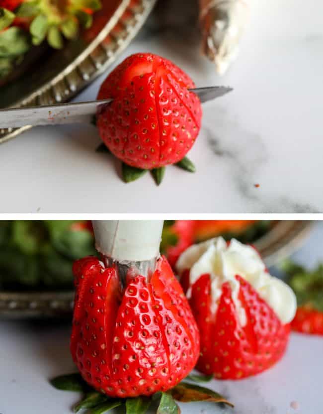 cream cheese filled strawberries