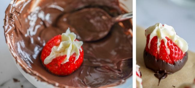 cheesecake filled strawberries