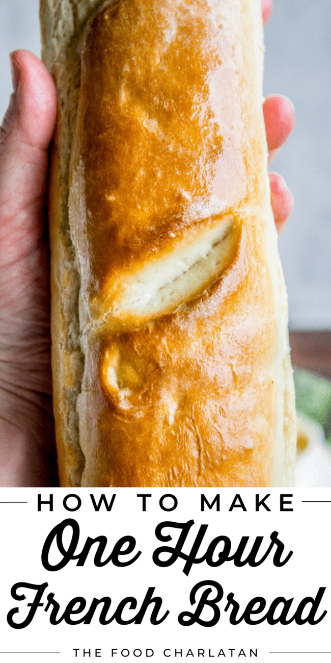 loaf of homemade french bread.