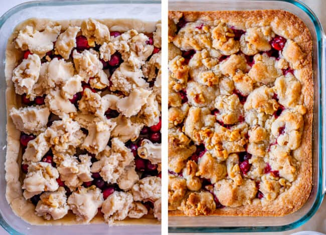 cranberry crumble bars