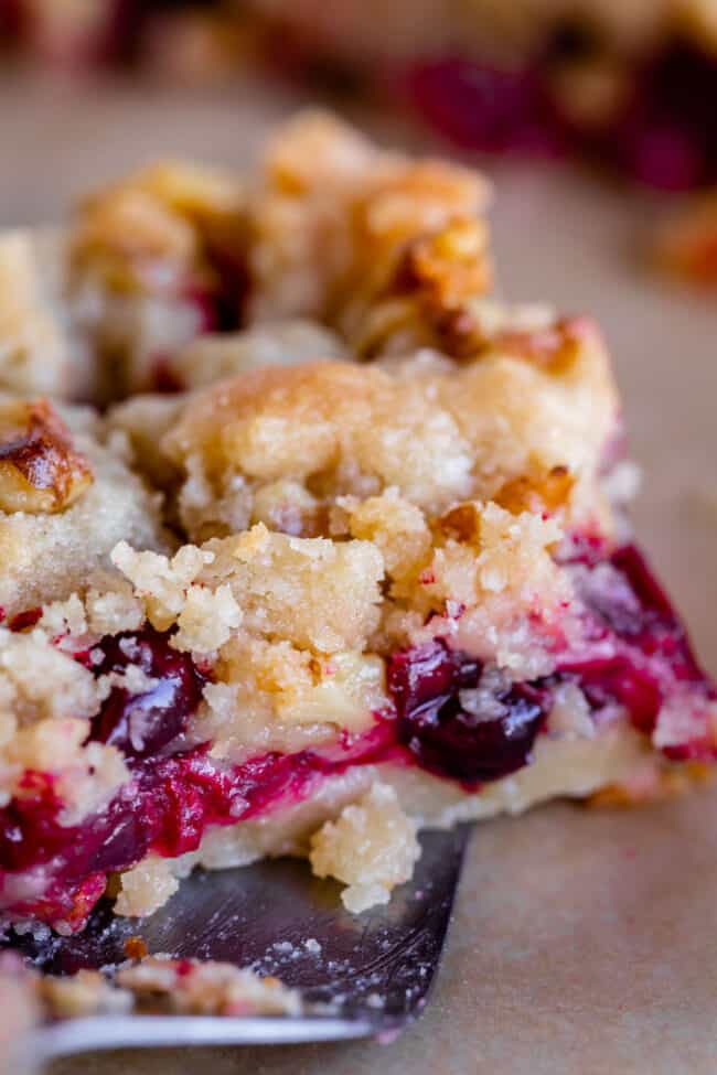 cranberry crumble bars