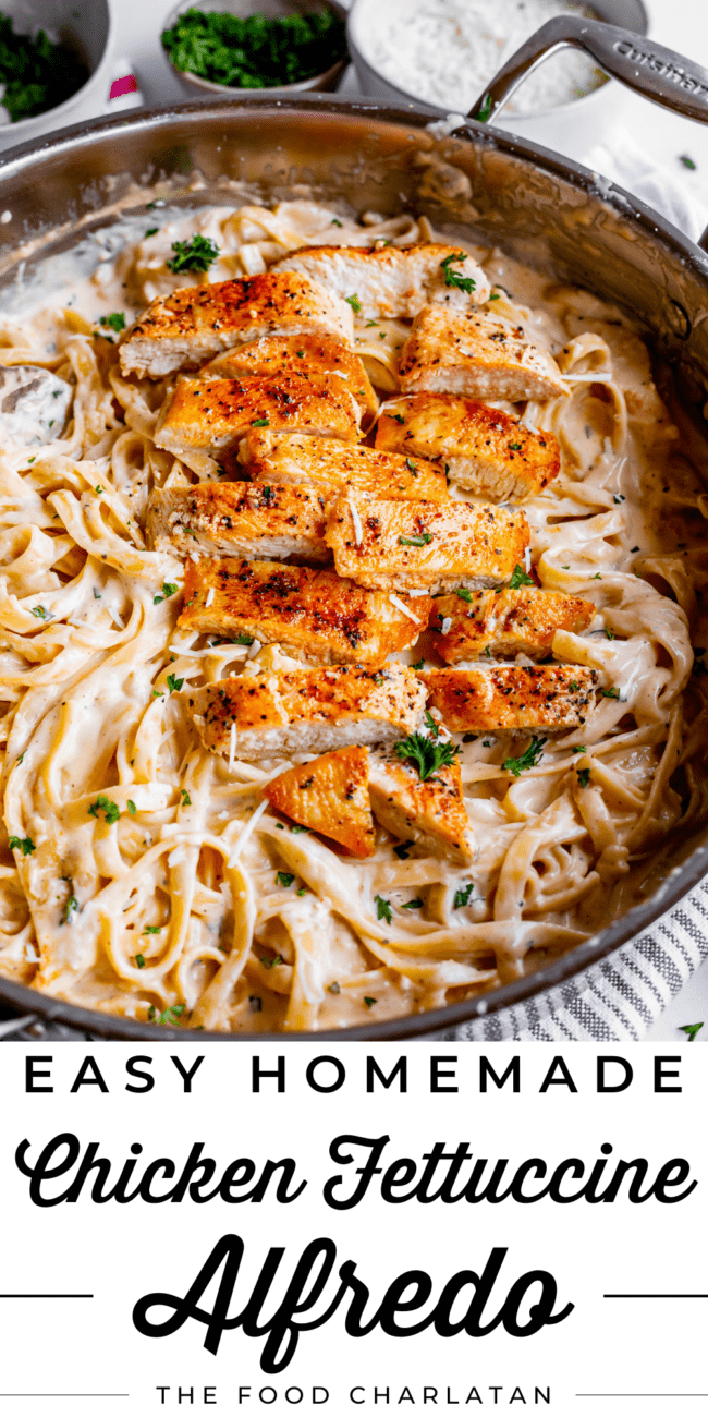 chicken fettuccine Alfredo.