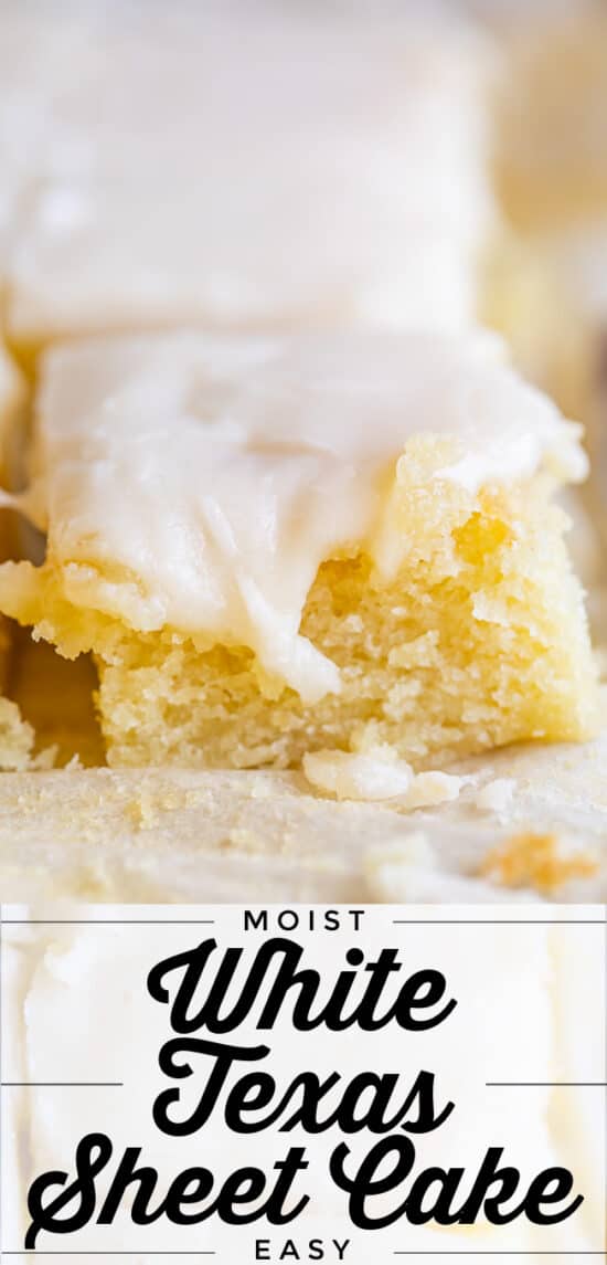 close up of piece of homemade white cake