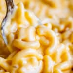 a spoonful of easy Velveeta mac and cheese