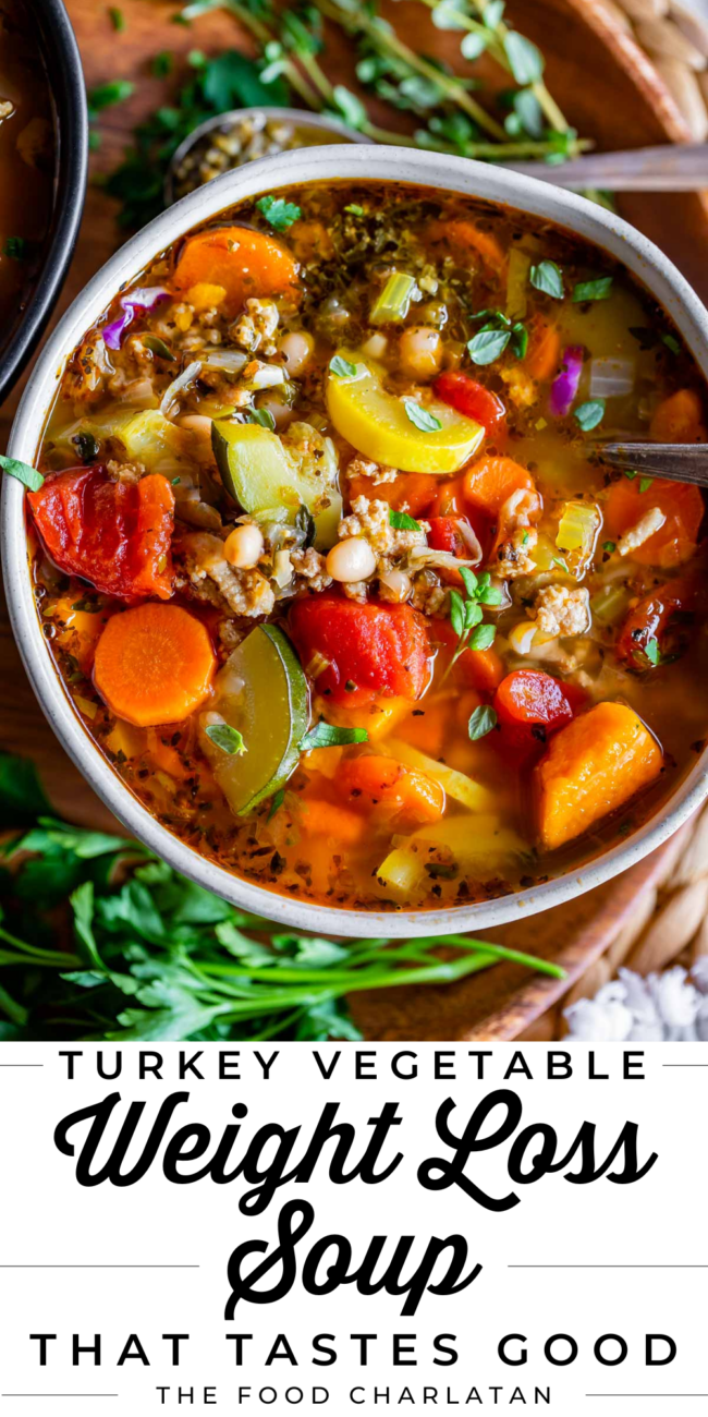 ground turkey vegetable weight loss soup.