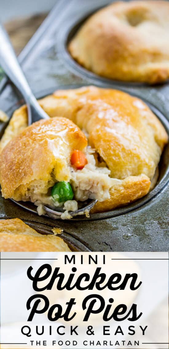 fluffy chicken pot pie with crescent rolls