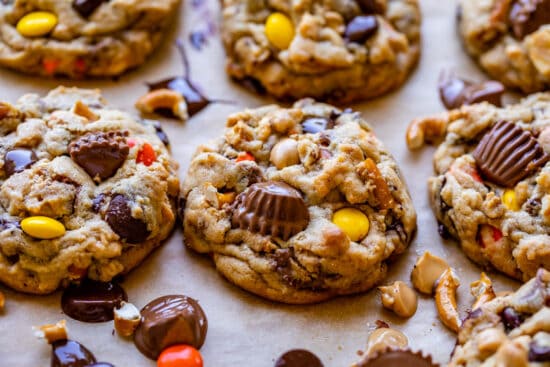 Reese's Peanut butter cookies on a pan