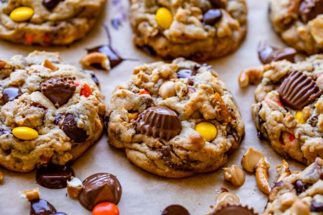 Reese's Peanut butter cookies on a pan.