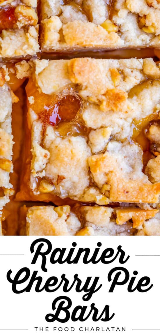 rainier cherry bars overhead with walnuts