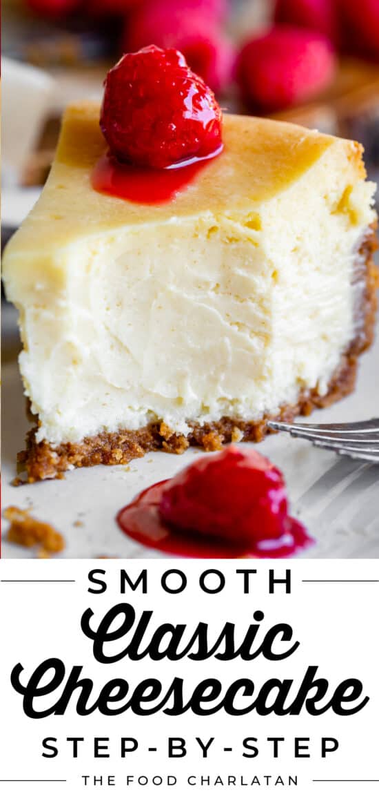 easy cheesecake recipe with raspberries on top