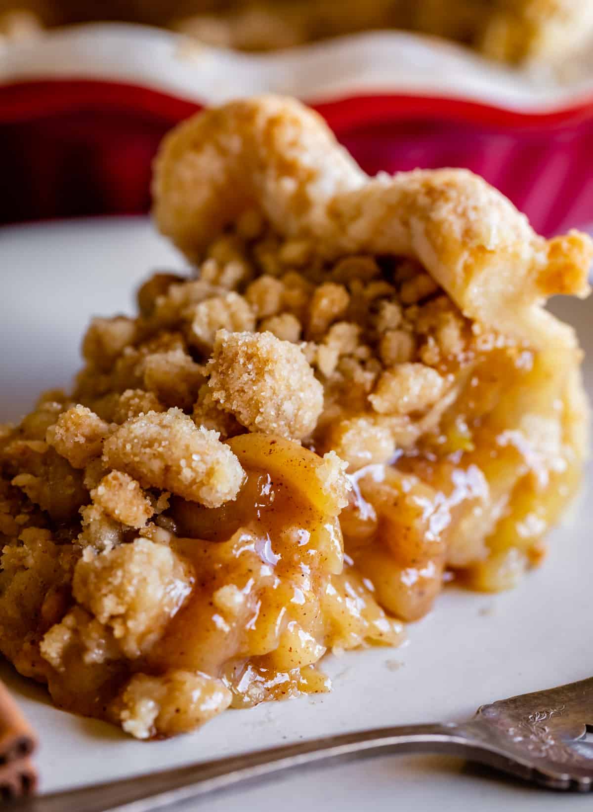dutch apple pie recipe on a plate
