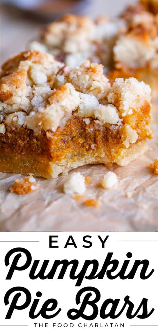 pumpkin pie bars with shortbread