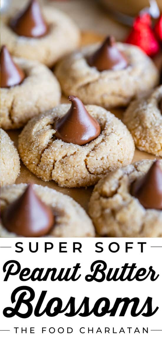 peanut butter kiss cookies on a pan
