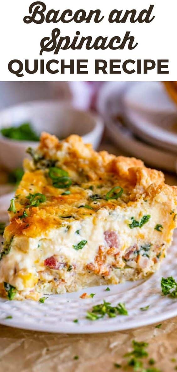 Easy Quiche Recipe with Bacon and Spinach