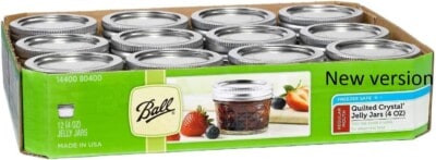 a box of 12 4-oz. mason jars.
