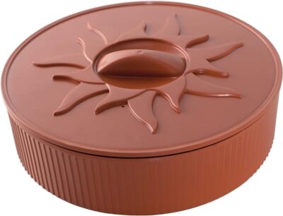 tortilla warmer with lid.