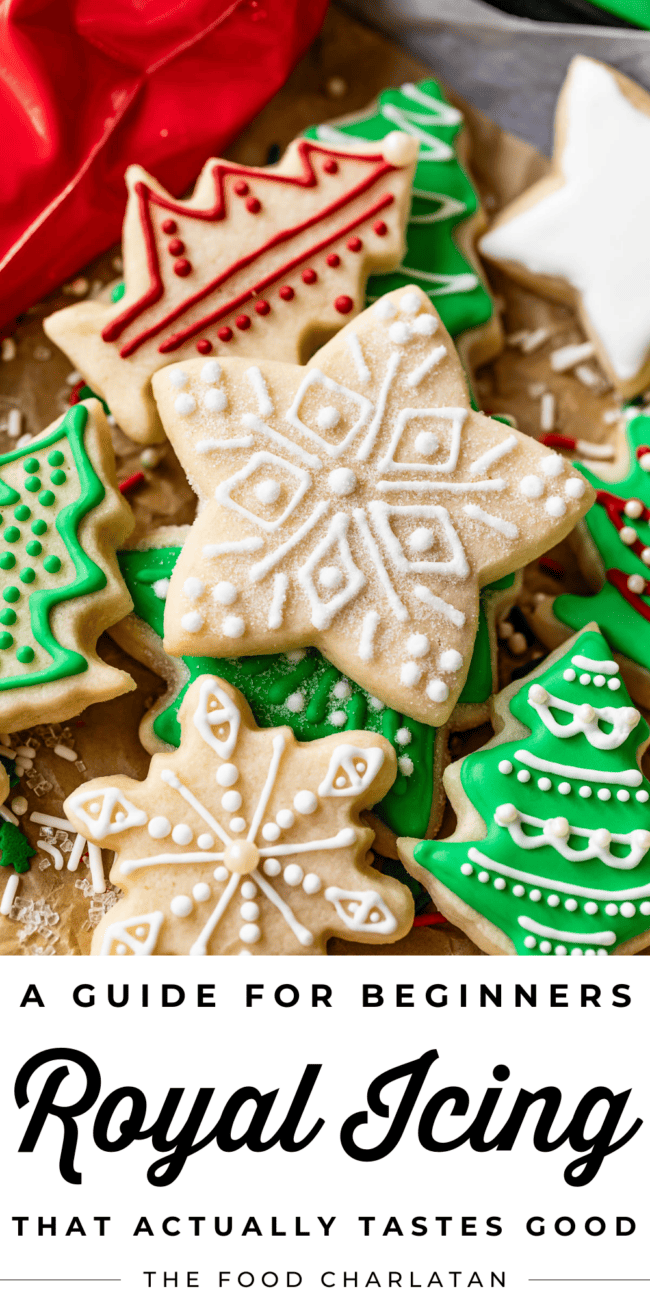 Pin image for royal icing cookies