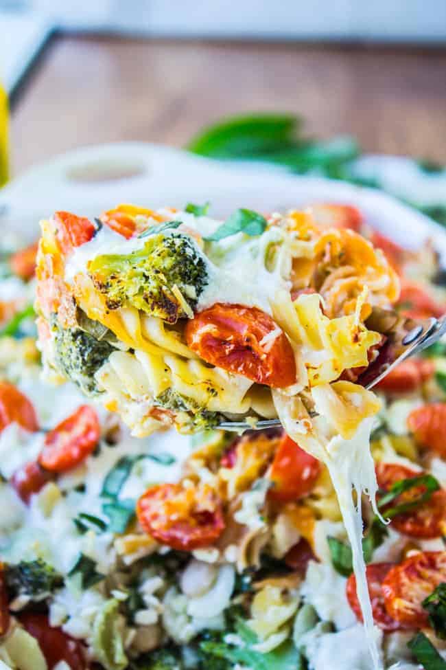summer veggie pasta bake.
