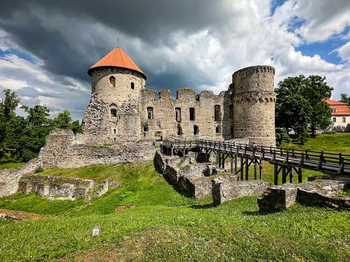 castle in Cesis, Latvia.