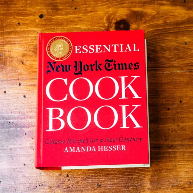 Copy of the Essential New York Times Cookbook by Amanda Hesser.
