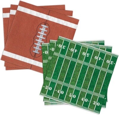 football themed napkins.